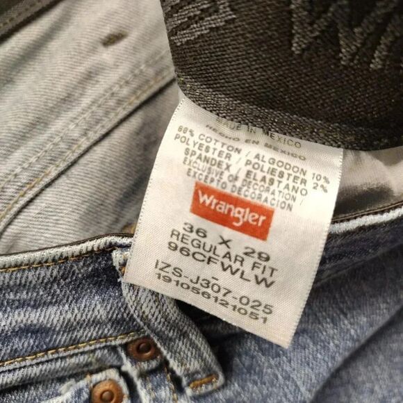 Wrangler Regular Fit Comfort Flex Waistband Jeans Performance Series Men's 36X29 - Picture 7 of 8